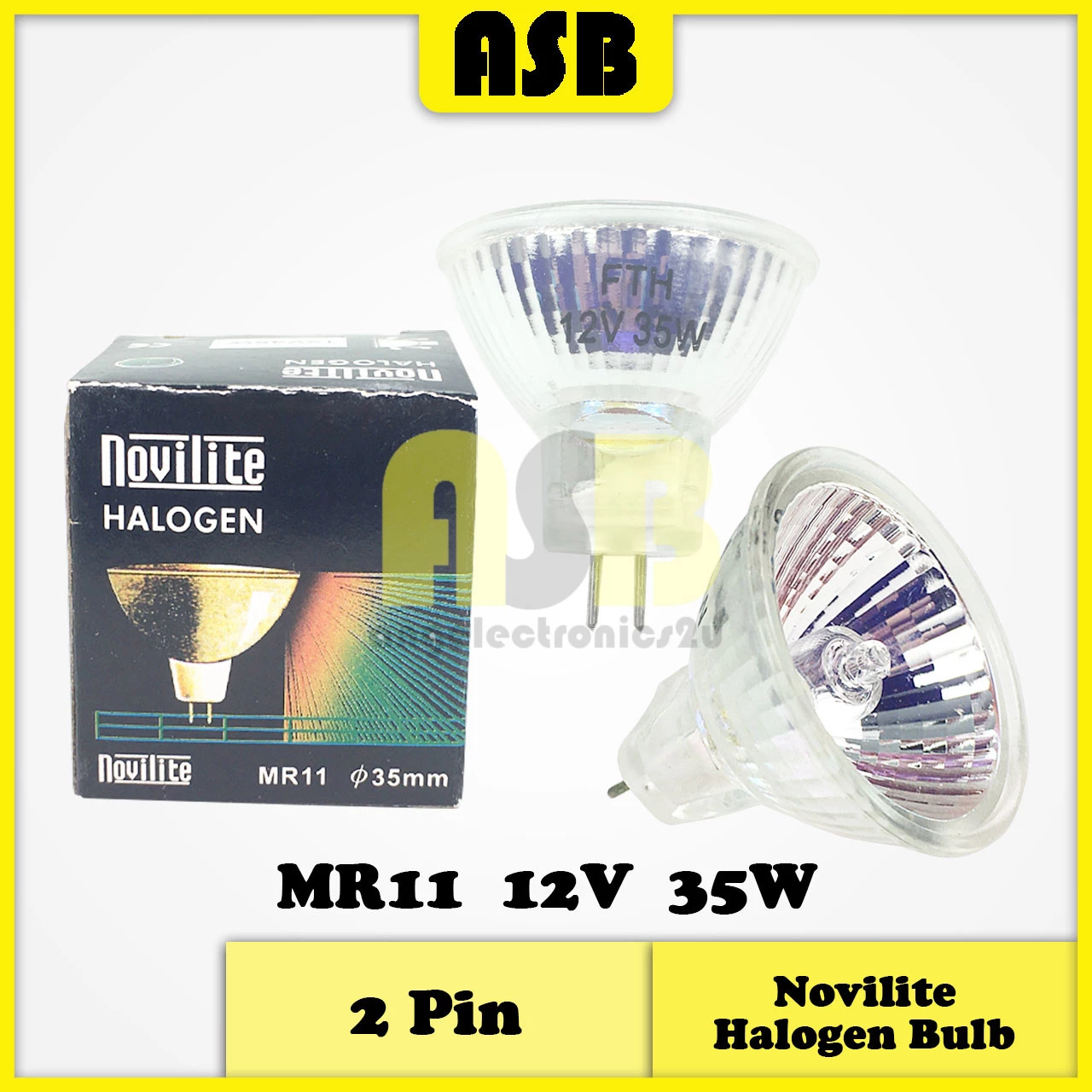 (1pc) Novilite Halogen Bulb 2 Pin ( 12V )