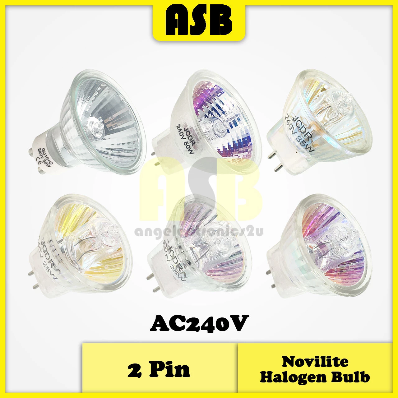 (1pc) Novilite Halogen Bulb 2 Pin ( AC 240V ) ( MR11 / MR16 / GU10 )