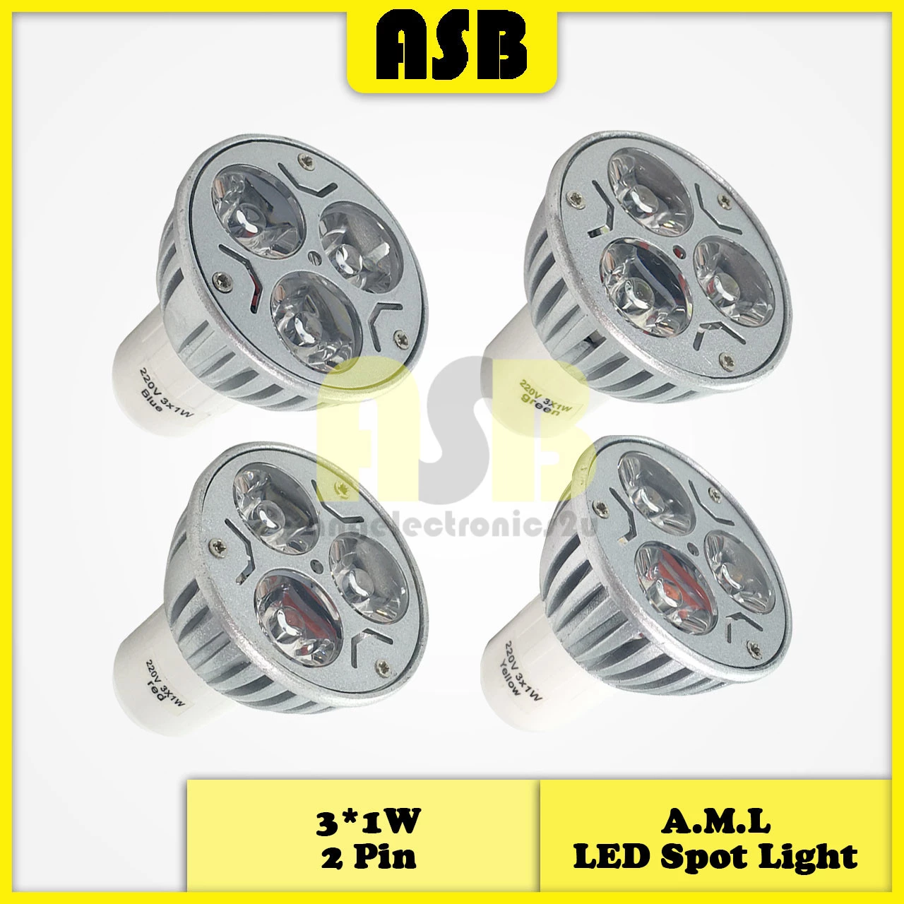 (1pc) A.M.L MR16 LED Spot Light ( 2Pin ) ( AC220V )