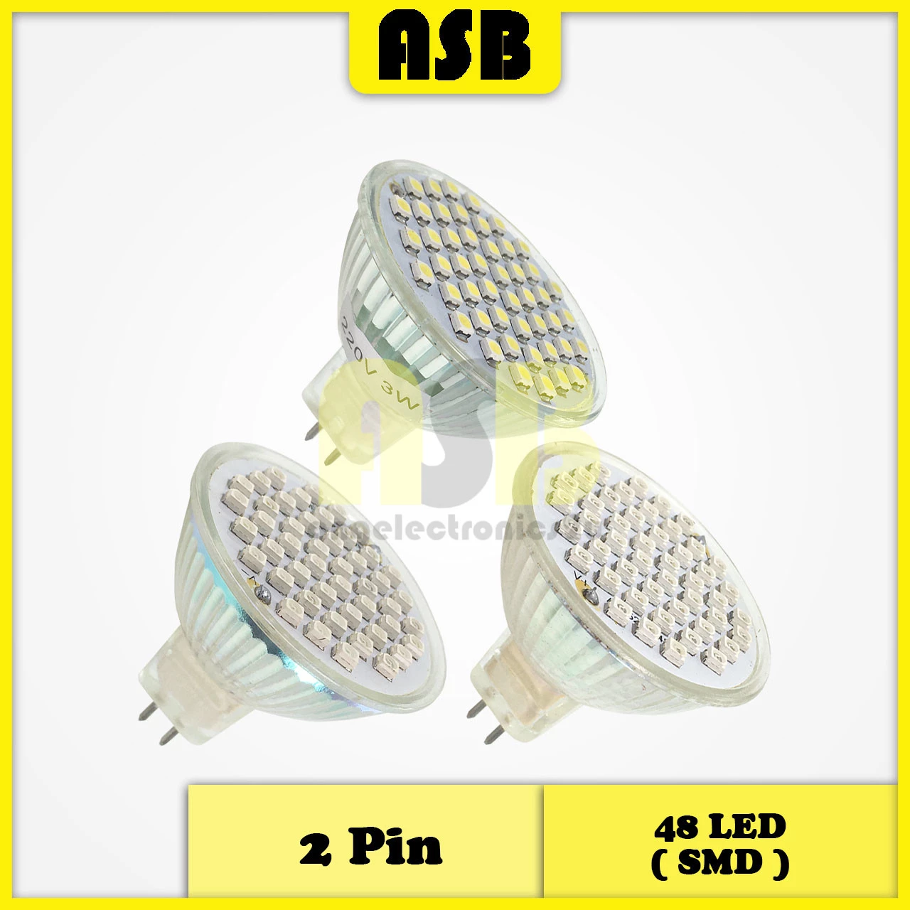 48 SMD LED MR16 Bulb AC240V ( Warm White / Red / Green )