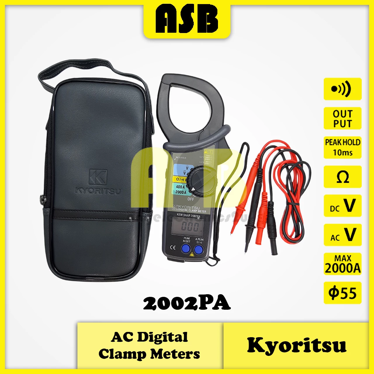 Kyoritsu 2002PA AC Digital Clamp Meter (362007013)