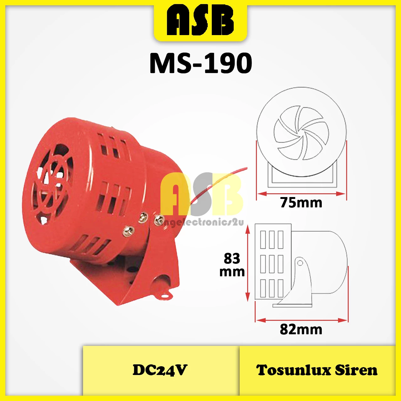 (1pc) Tosunlux Buzzer / Siren DC24V