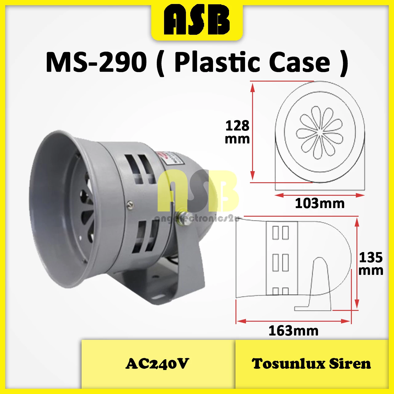 (1pc) Tosunlux Buzzer / Siren AC240V