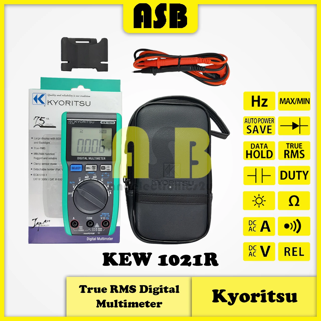 Kyoritsu KEW 1021R True RMS Digital Multimeter (362007036)