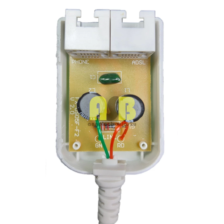 (1pc) ASB A-125 ADSL Filter Splitter with Surge Protector ( 061009092 )