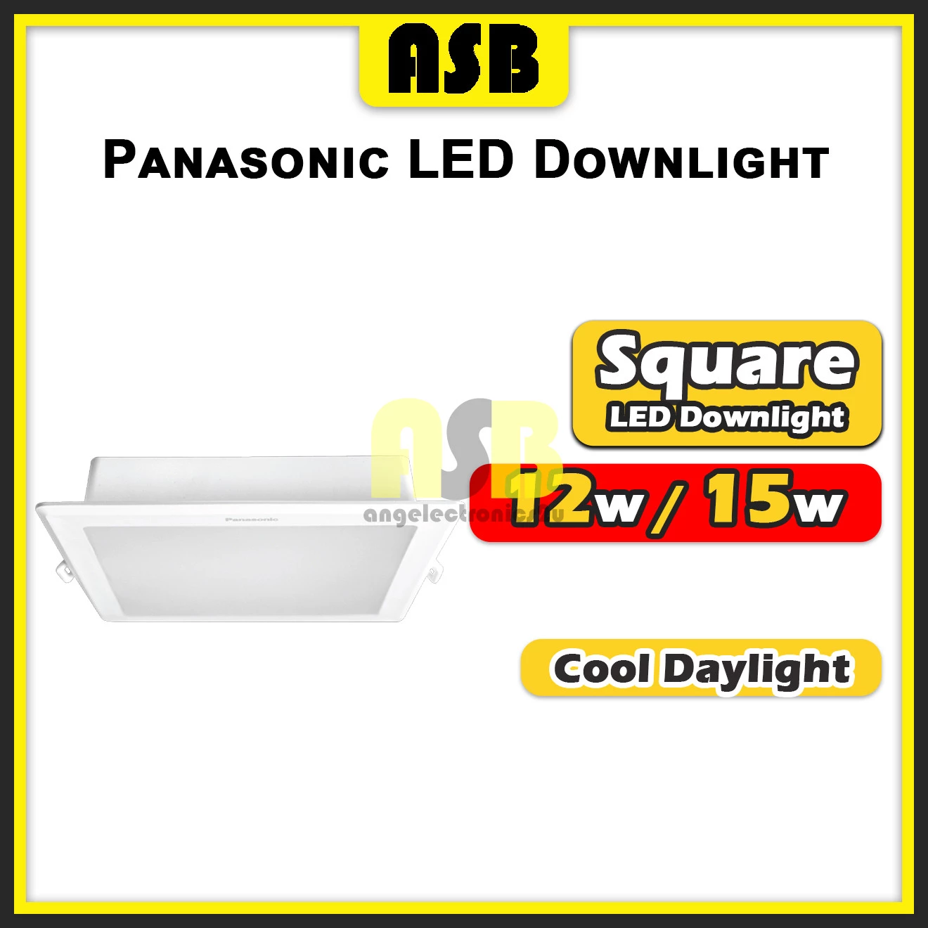(1pc) Panasonic LED Downlight Square Panel Light Ceiling Light 12W / 15W ( Cool Daylight ) Lampu Siling