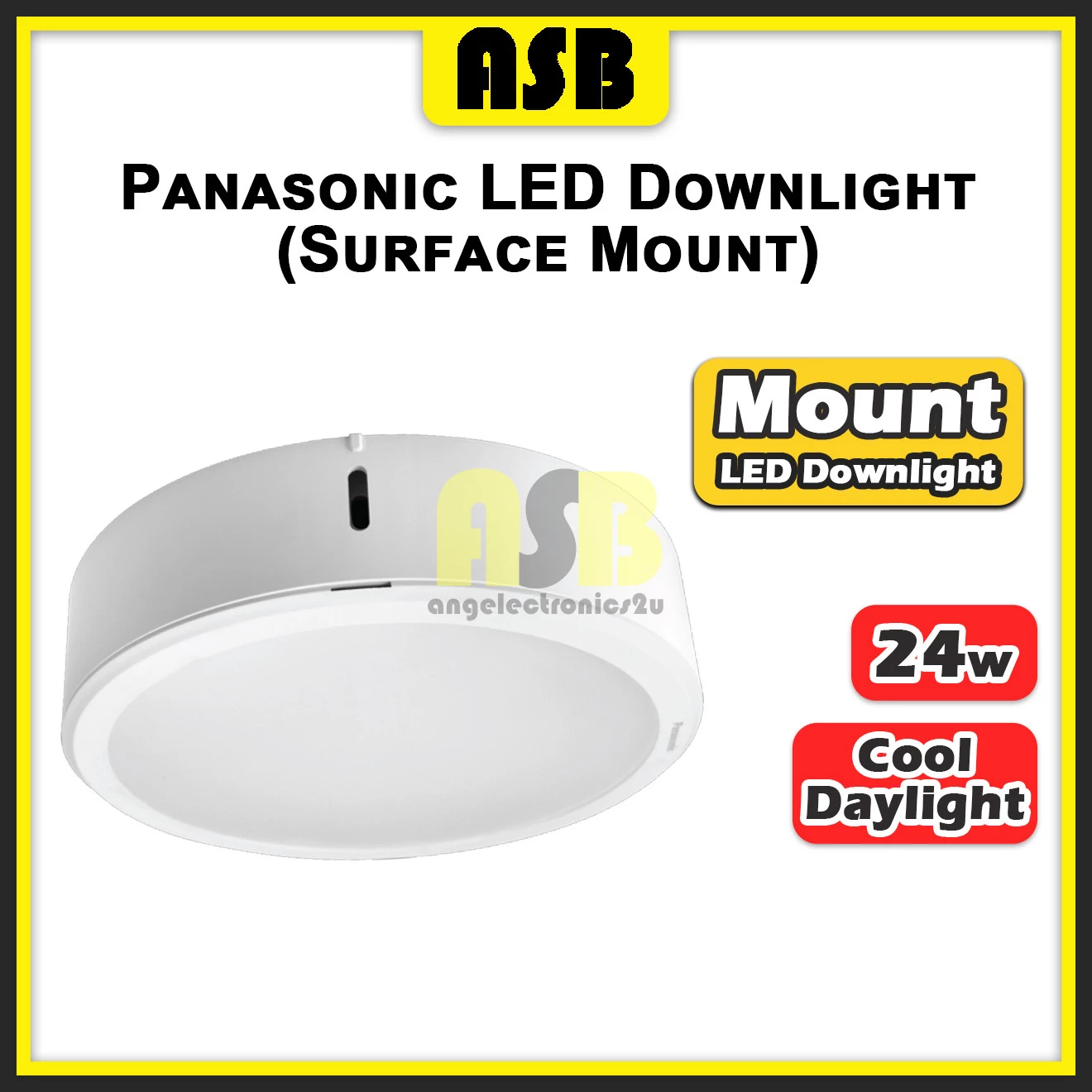 (1pc) Panasonic LED Downlight Surface Mount Panel Light Ceiling Light 24W ( Cool Daylight ) Lampu Siling