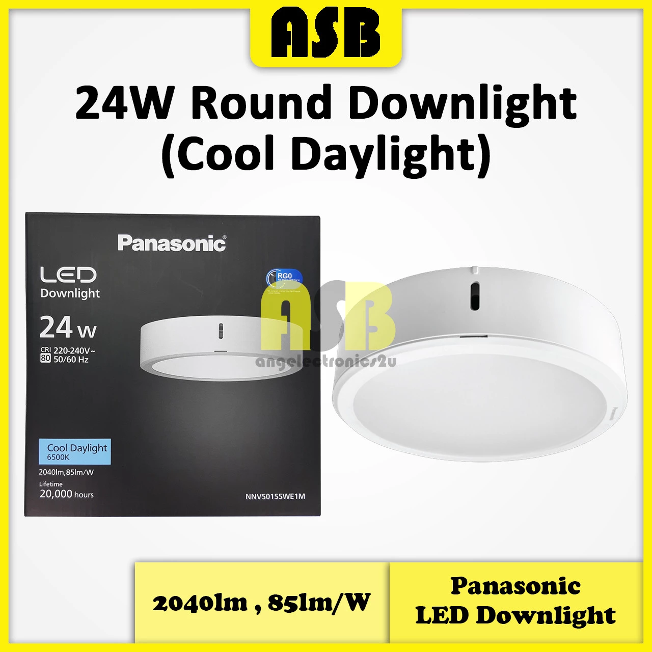 (1pc) Panasonic LED Downlight Surface Mount Panel Light Ceiling Light 24W ( Cool Daylight ) Lampu Siling